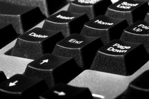 computer keyboard keys closeup 