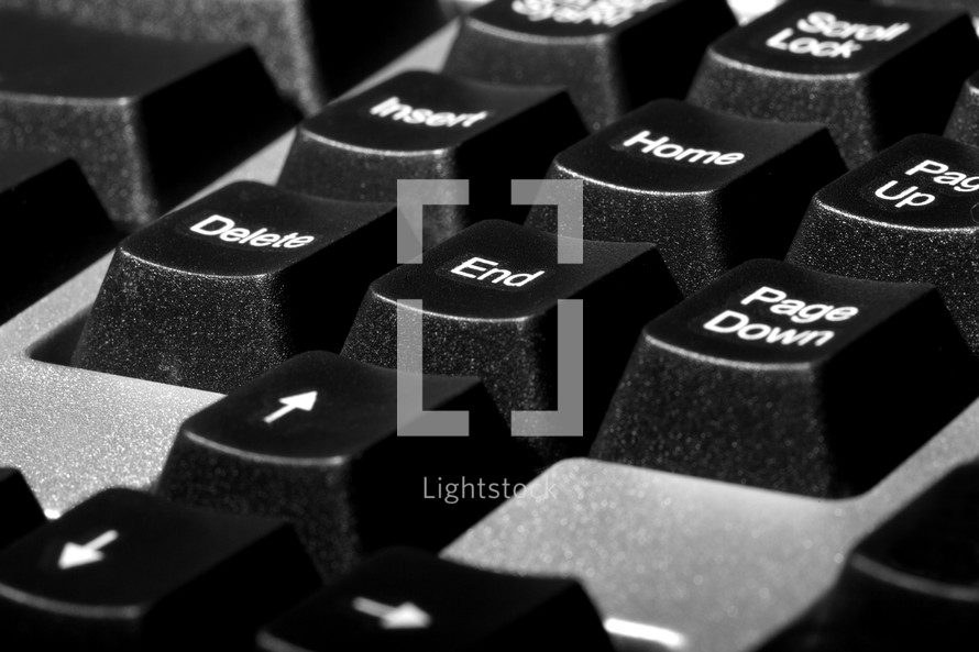 computer keyboard keys closeup 