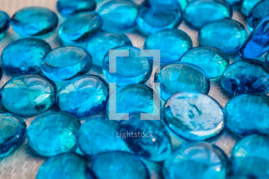 blue glass marbles 