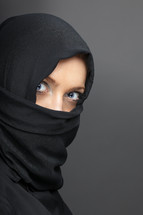 veiled woman 