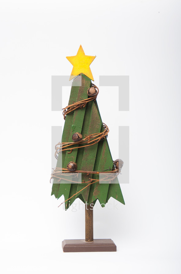 wooden Christmas tree decoration 