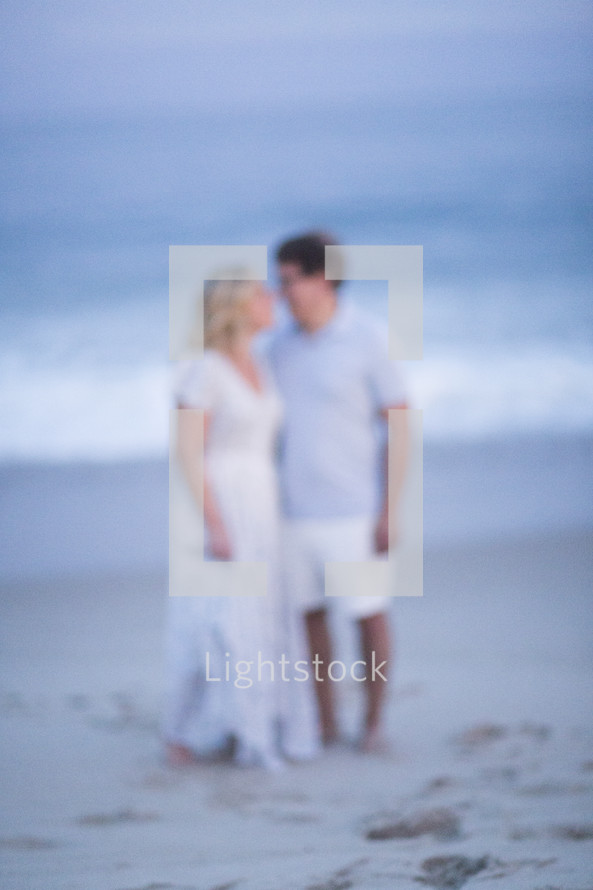 blurry image of a couple 