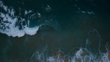 aerial view over the ocean 
