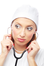 a nurse with a stethoscope 