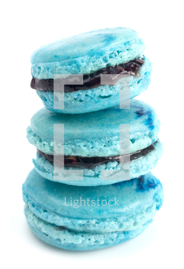 colorful French Macaron Sandwich Cookie