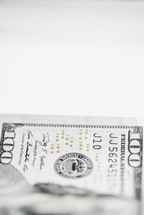 $100 dollar bill closeup 