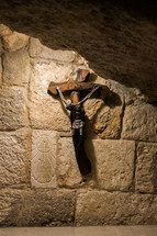 crucifix on a wall 
