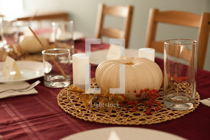 table set for fall 