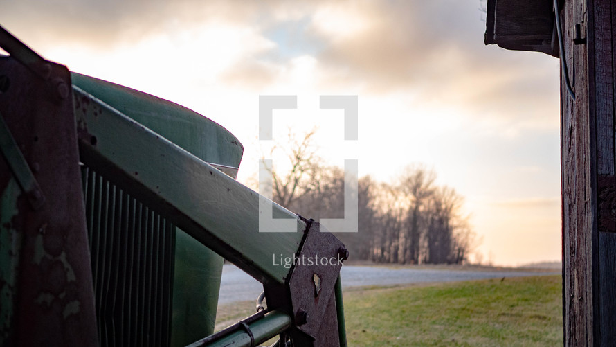 tractor on a farm 