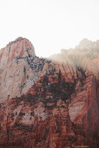 red rock cliffs and mountains 