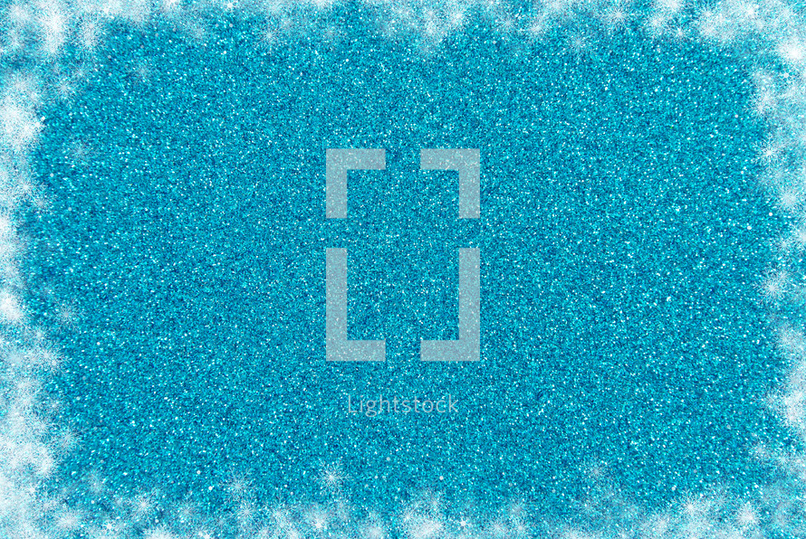 teal Glitter Background with frost