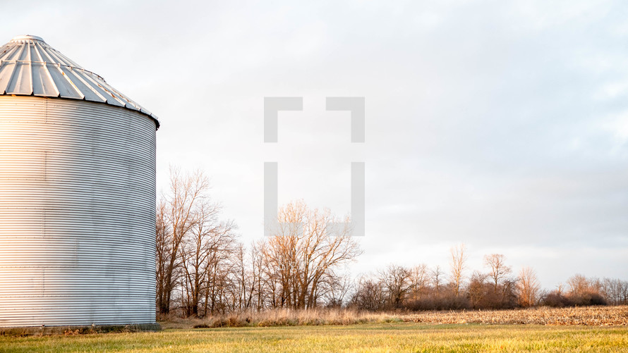 silo on a farm 