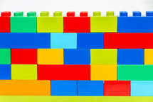 colorful building block wall 