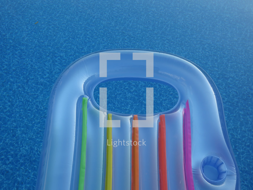 pool float in a swimming pool 