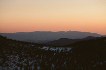 mountains at sunset 