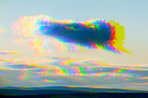 clouds glitch art 