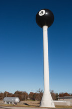 World's Largest 8-ball - water tower