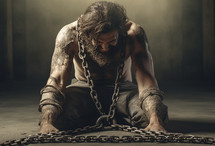 chained man