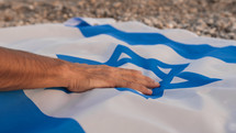 Hand Touch Flag of Israel