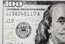one hundred dollar bill closeup 