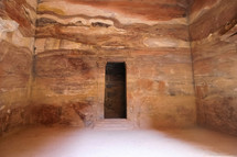 Interior of the Treasury in Petra.