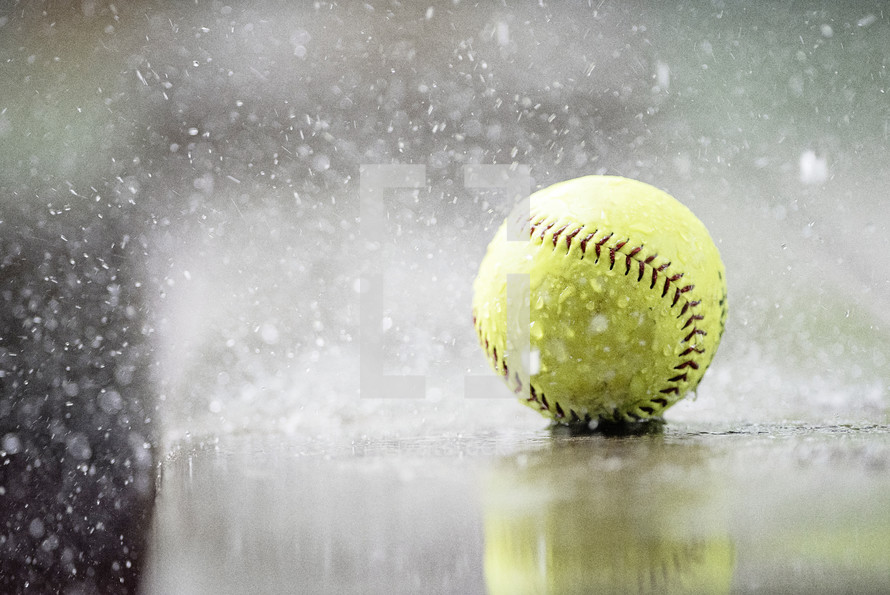 softball in the rain 
