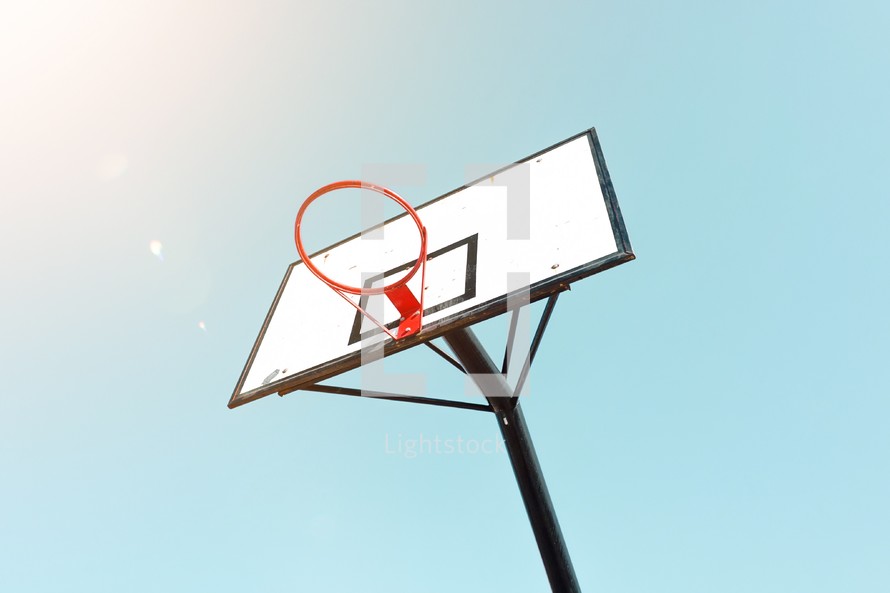 street basketball hoop, sports equipment