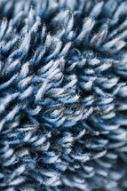 close up of blue towel, soft fabric