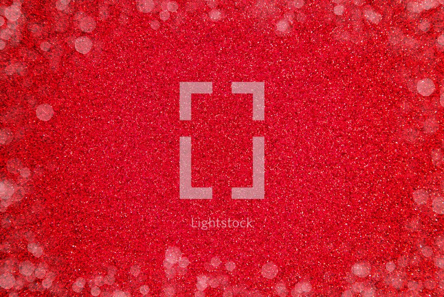 red Glitter Background with bokeh dots