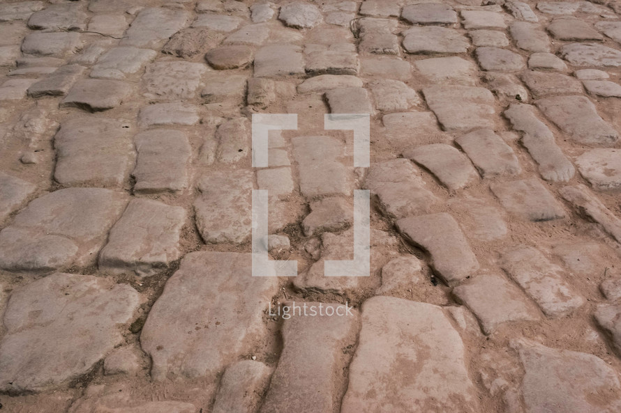 Cobblestone path in Petra
