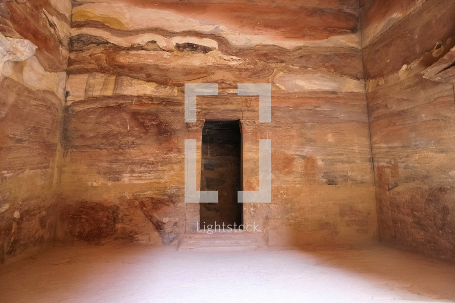 Interior of the Treasury in Petra.