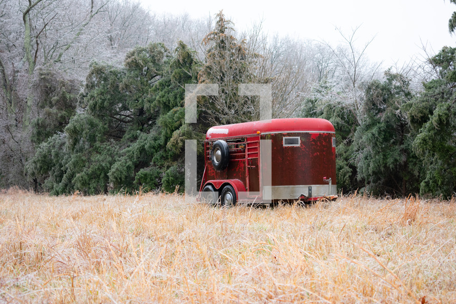 old red trailer 