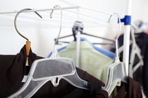 clothes on hangers 