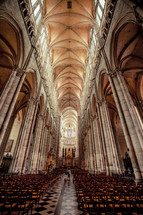 cathedral ceiling and aisle 