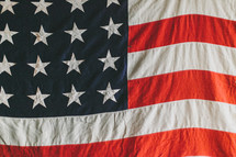 closeup of an American Flag
