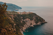 village on a sea cliff