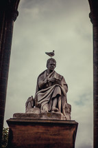 bird on a statue 