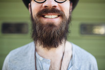 face of a man with a beard 