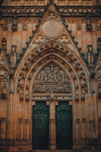 Entrance to a European cathedral.