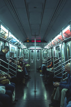 busy NYC subway train 
