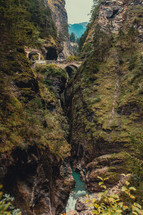 bridge over a steep ravine 