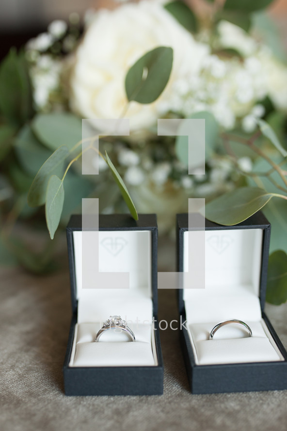 Wedding Rings in Boxes