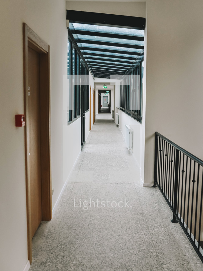 Modern building hallway