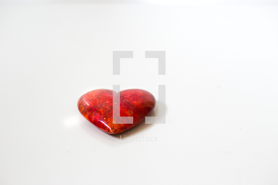 red heart shaped stone 