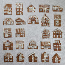 gingerbread house cookies countdown to Christmas 