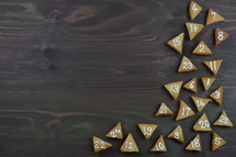 advent cookies on gray wood 