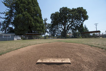pitchers mound on a baseball field 