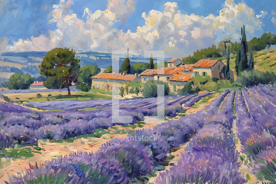 A Landscape of Tuscany in a Painting