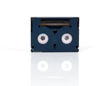 Mini DV cassette isolated on white background