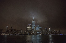NYC skyline at night 